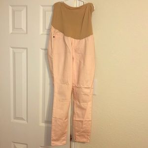 Soft pink maternity pants